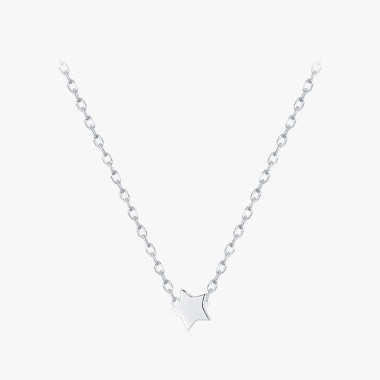 Cute Star Sterling Silver Plating Silver Plated Necklace