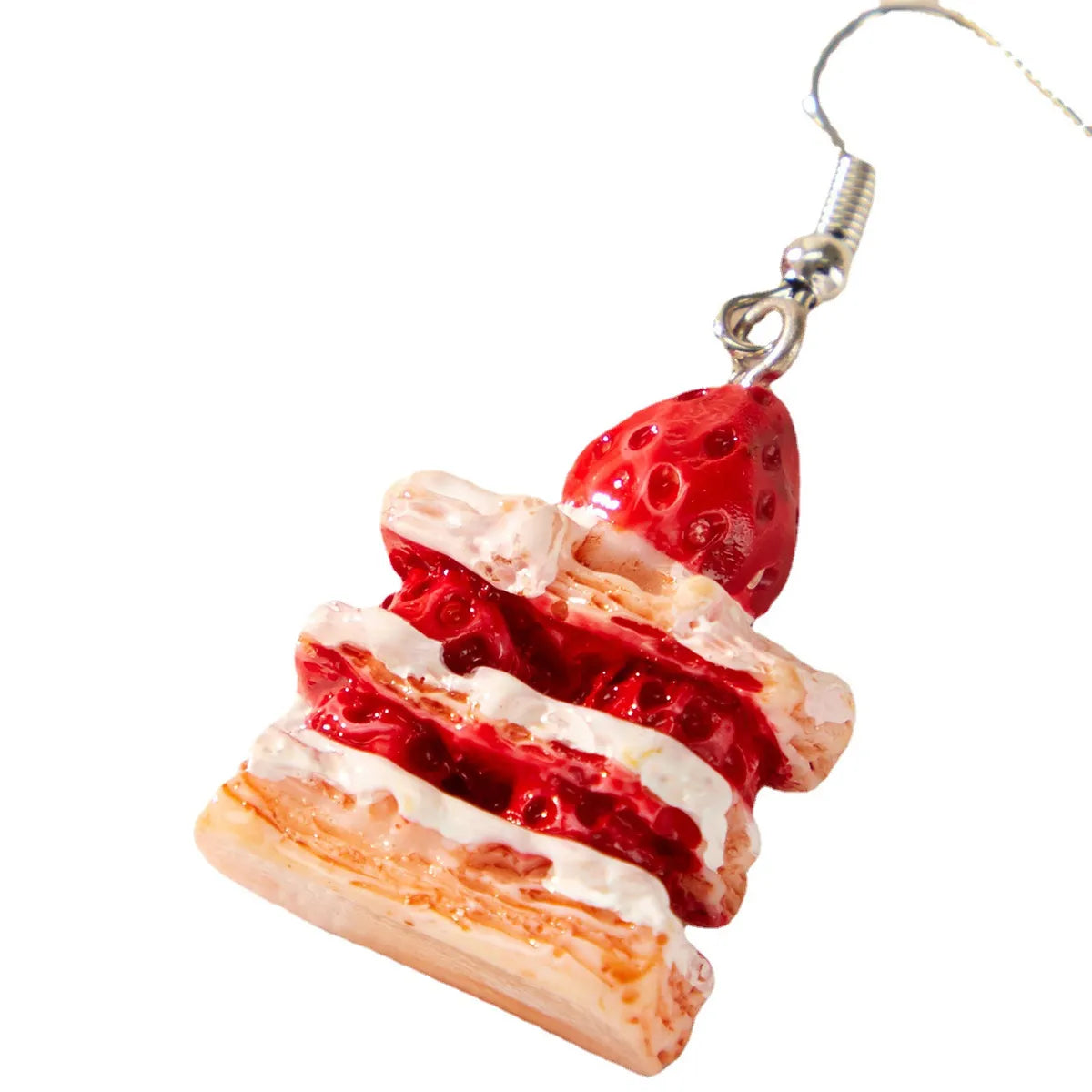 Cute Strawberry Cake Earrings Fun Forest Fashion Earrings