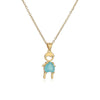 Cute Streetwear Cartoon Copper Plating Inlay Zircon 18k Gold Plated Pendant Necklace