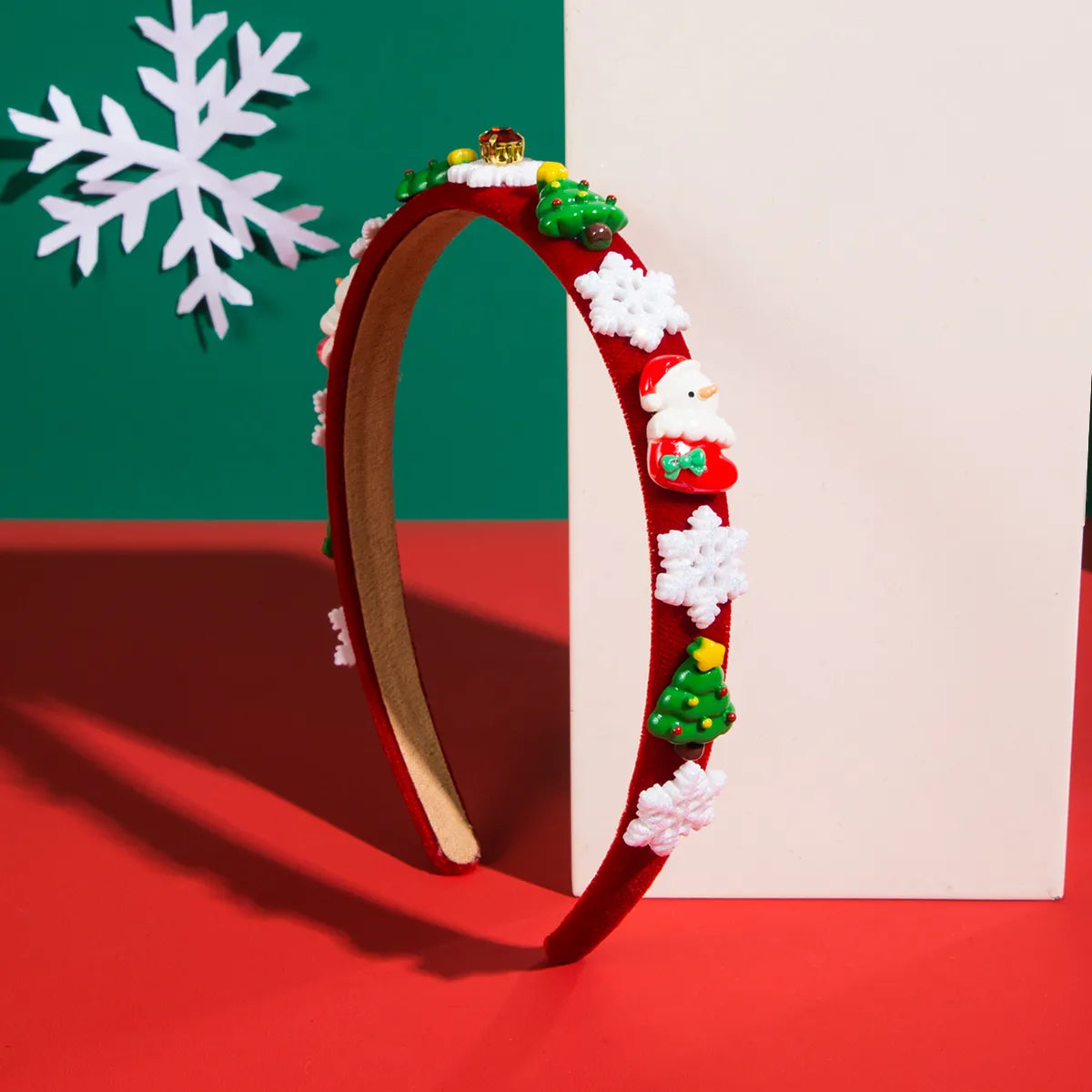 Cute Streetwear Christmas Tree Santa Claus Snowflake Cloth Hair Band