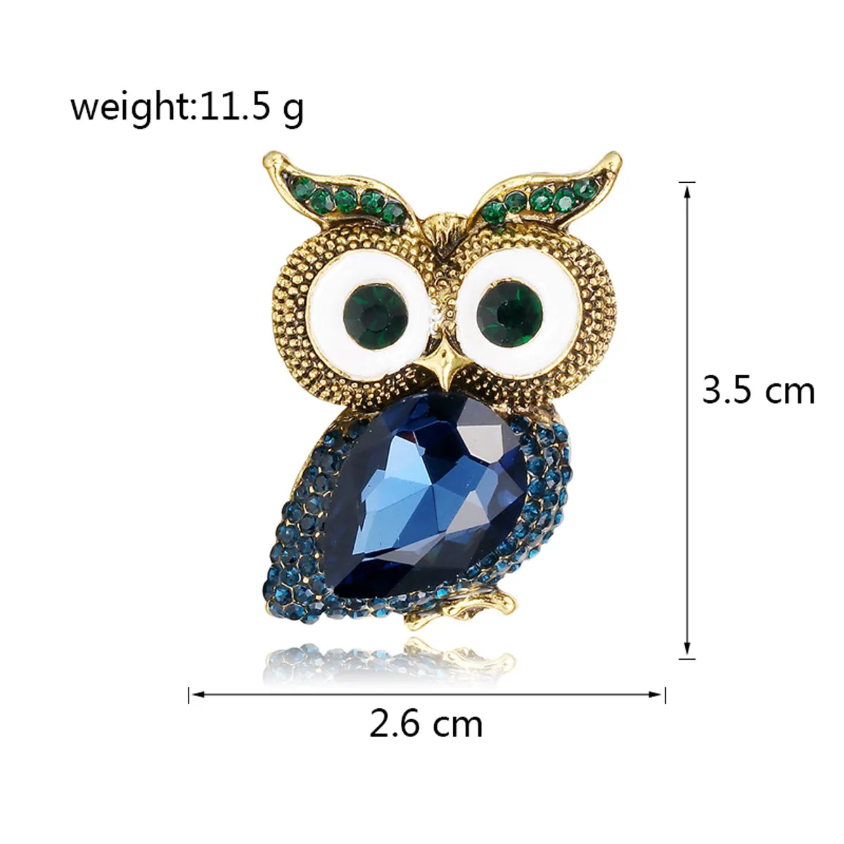 Cute Streetwear Owl Alloy Inlay Rhinestones Unisex Brooches