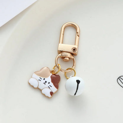 Cute Sweet Animal Bell Alloy Bag Pendant Keychain