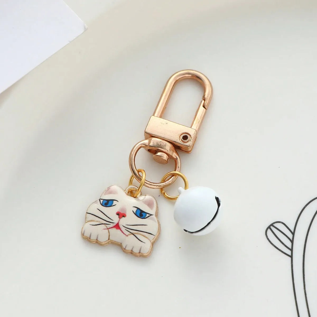 Cute Sweet Animal Bell Alloy Bag Pendant Keychain