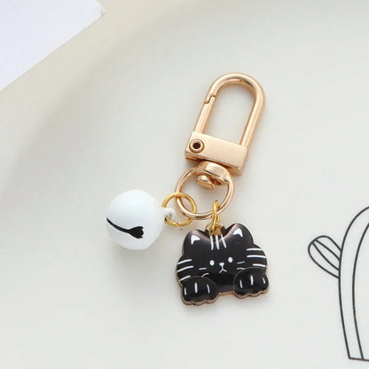 Cute Sweet Animal Bell Alloy Bag Pendant Keychain