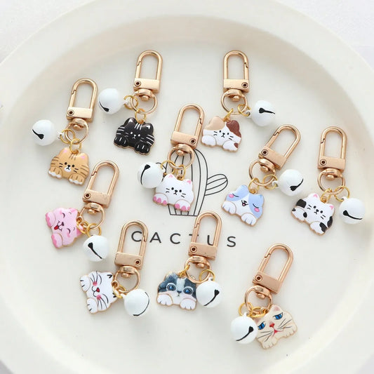 Cute Sweet Animal Bell Alloy Bag Pendant Keychain