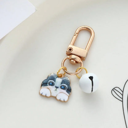 Cute Sweet Animal Bell Alloy Bag Pendant Keychain