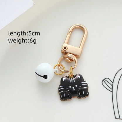 Cute Sweet Animal Bell Alloy Bag Pendant Keychain