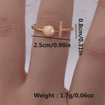 Cute Sweet Animal Heart Shape Mermaid Copper Plating Inlay Zircon 18k Gold Plated Women's Open Rings