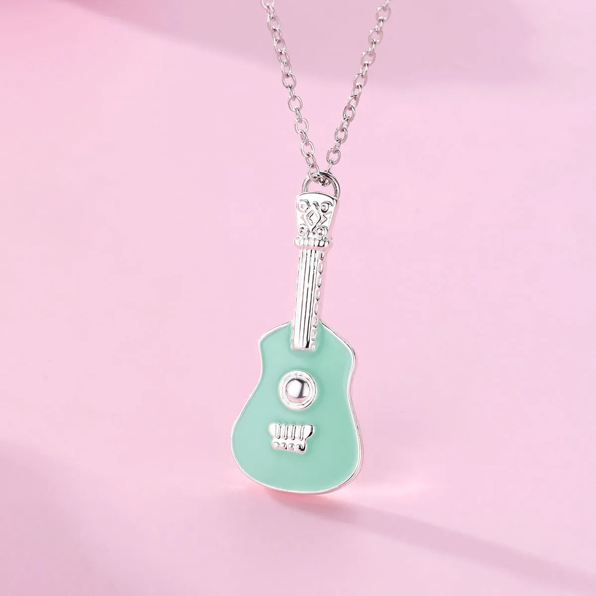 Cute Sweet Artistic Violin Alloy Plating Kid'S Pendant Necklace