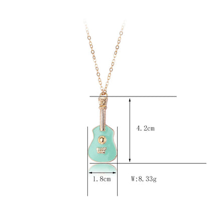 Cute Sweet Artistic Violin Alloy Plating Kid'S Pendant Necklace