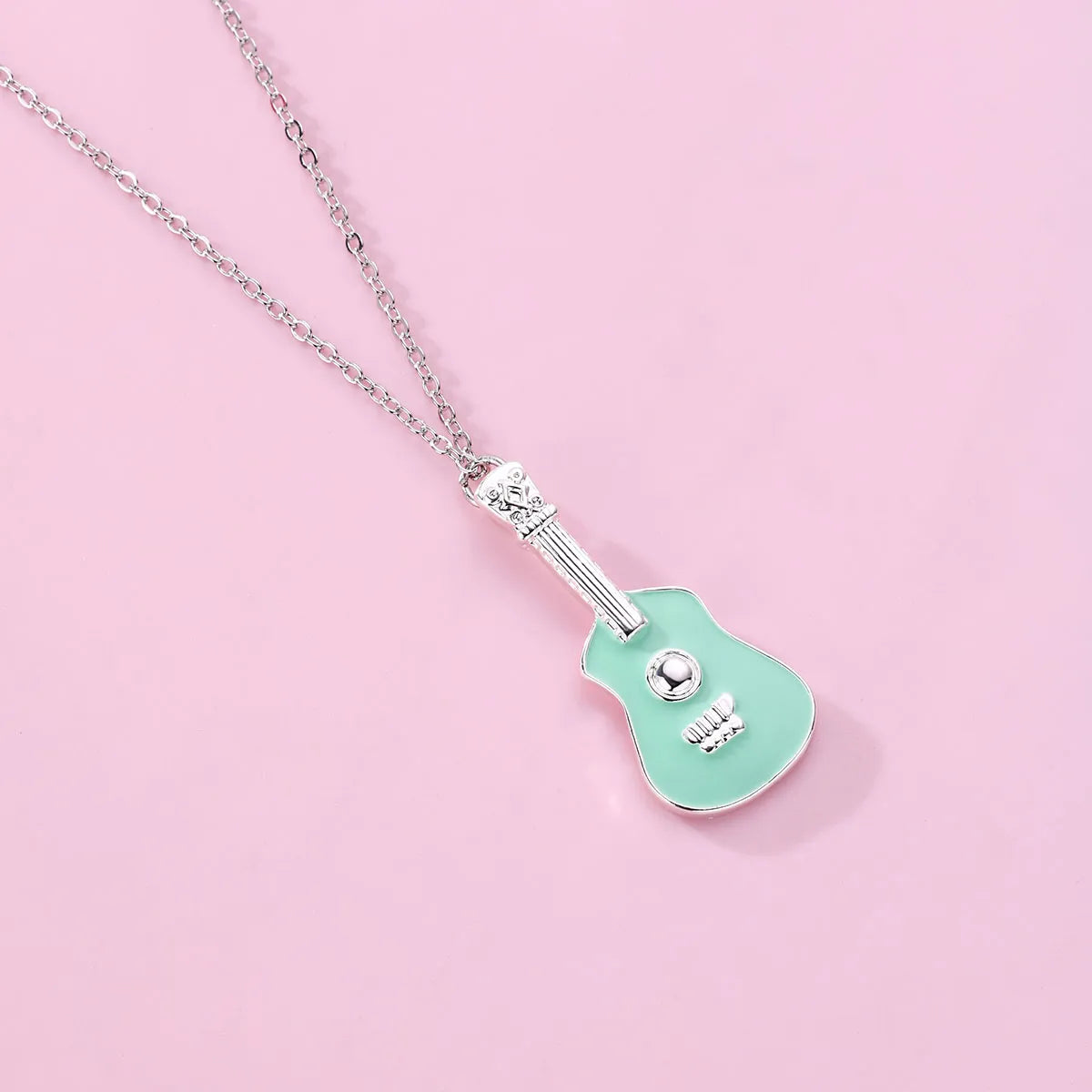 Cute Sweet Artistic Violin Alloy Plating Kid'S Pendant Necklace