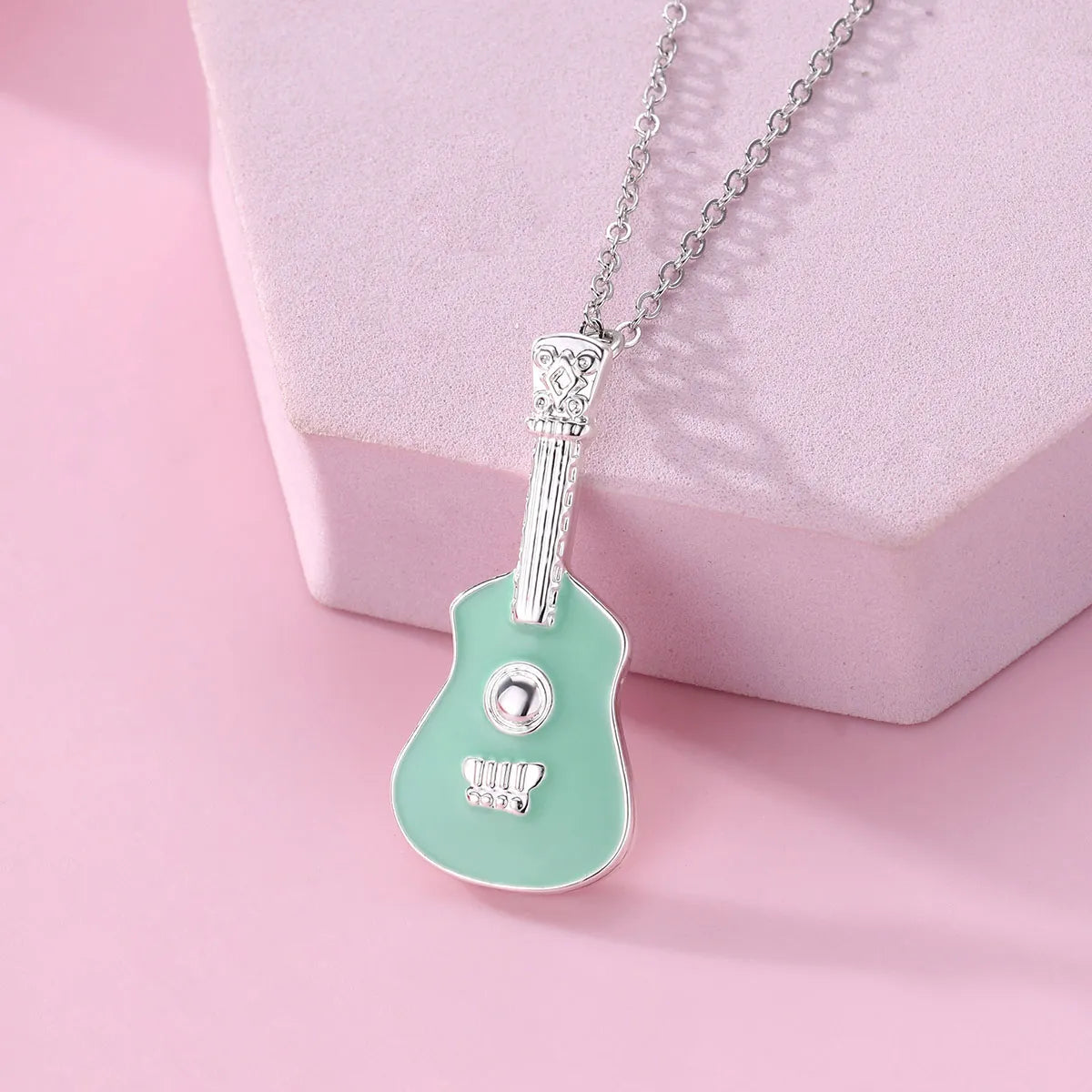 Cute Sweet Artistic Violin Alloy Plating Kid'S Pendant Necklace