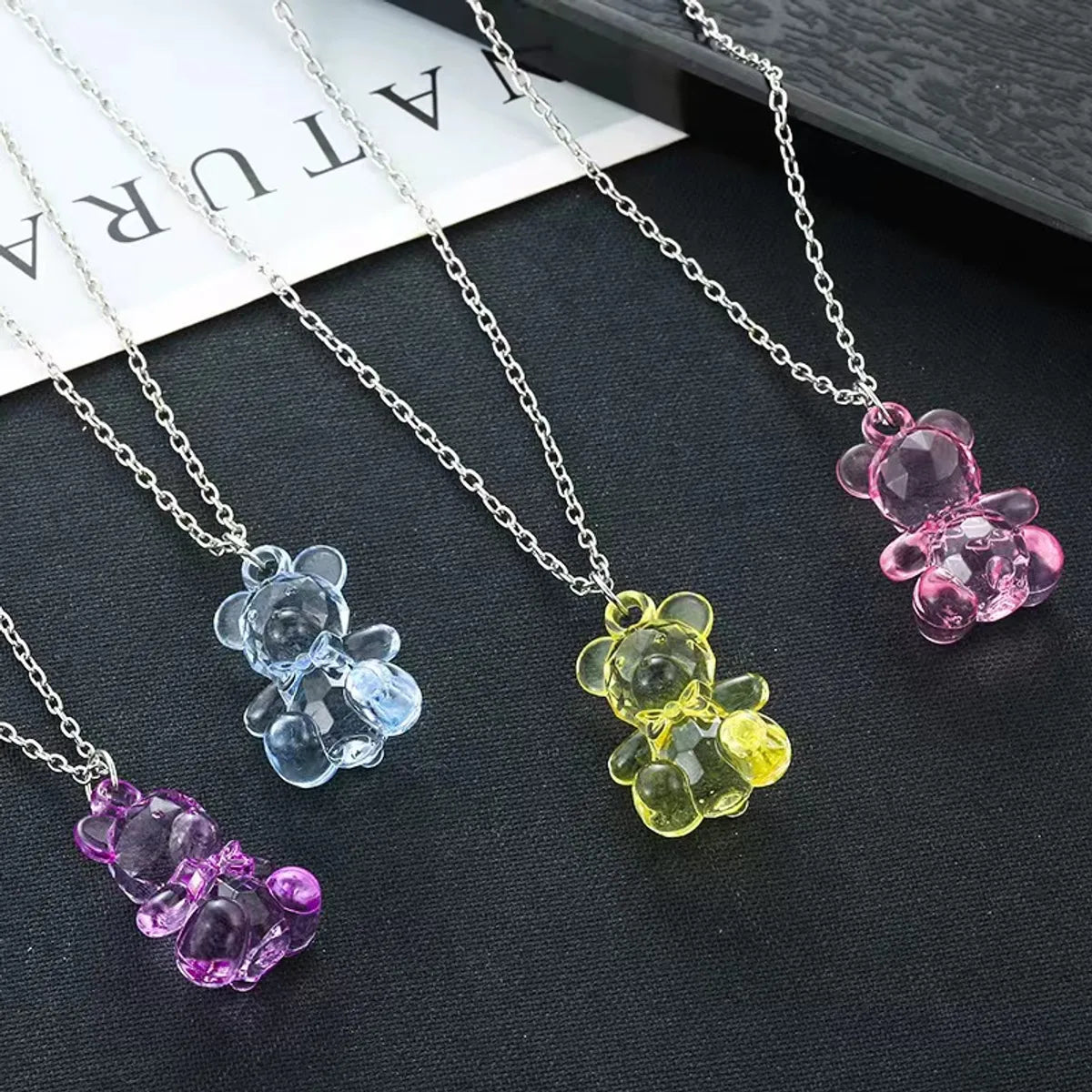 Cute Sweet Bear Arylic Wholesale Pendant Necklace