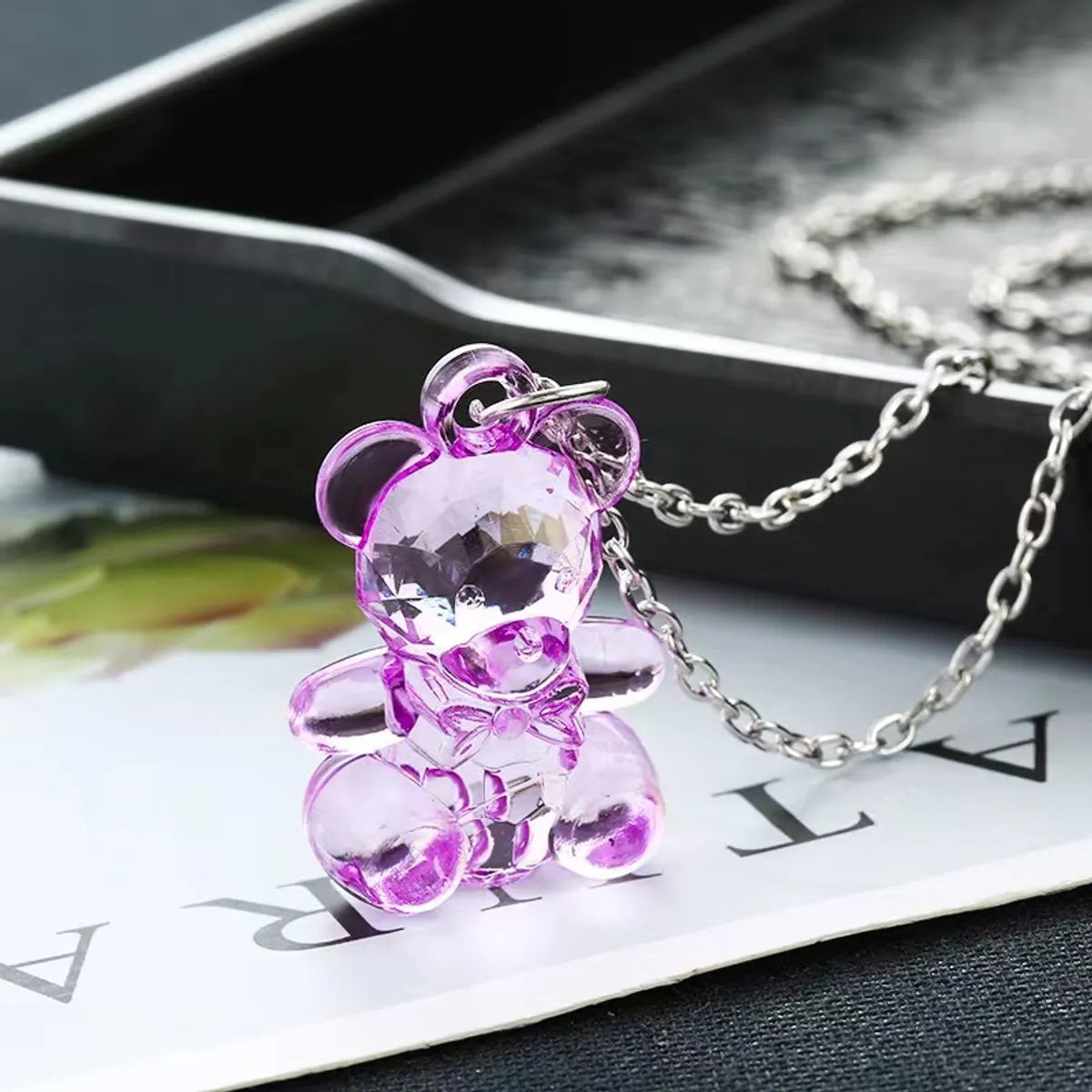 Cute Sweet Bear Arylic Wholesale Pendant Necklace