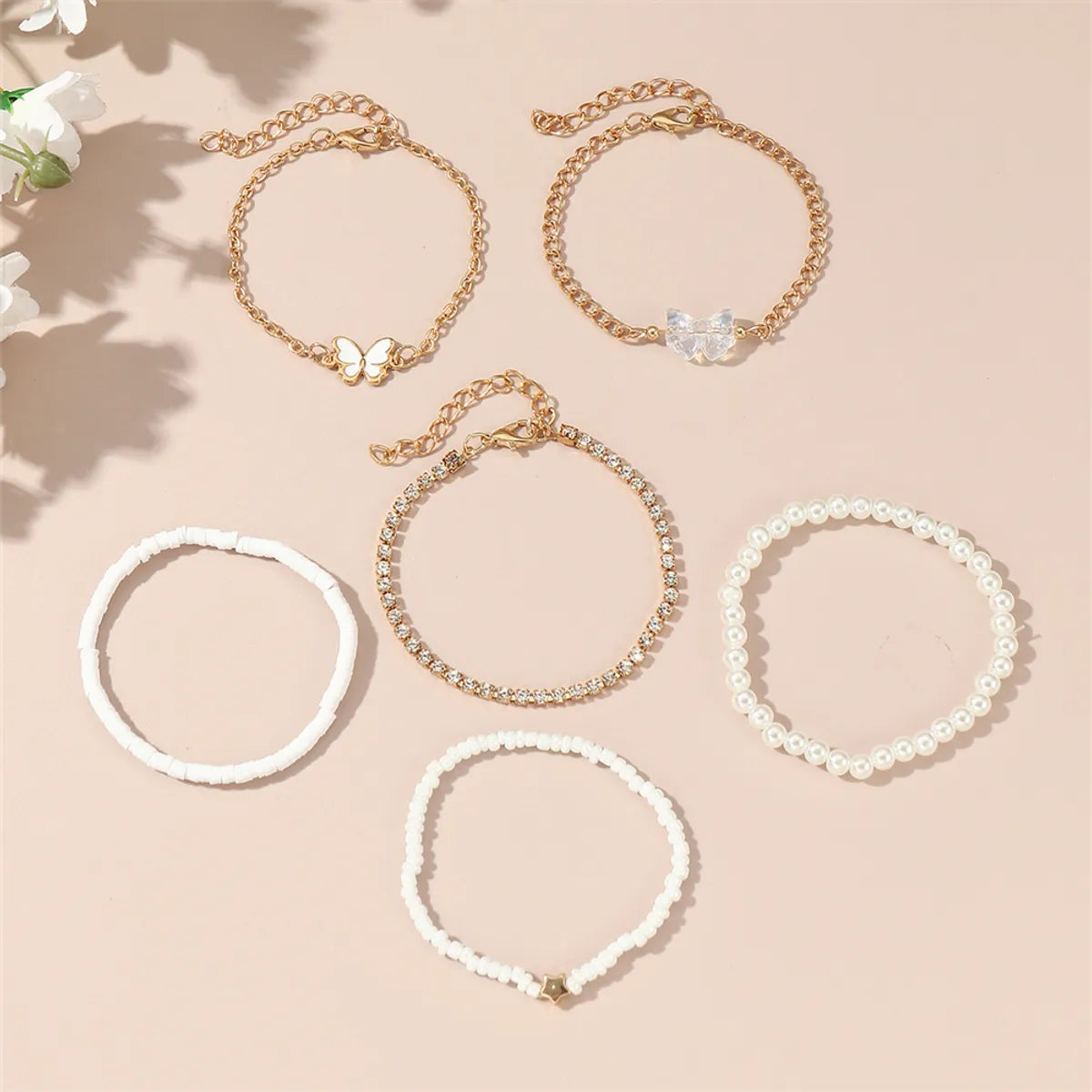 Cute Sweet Butterfly Alloy Girl'S Bracelets