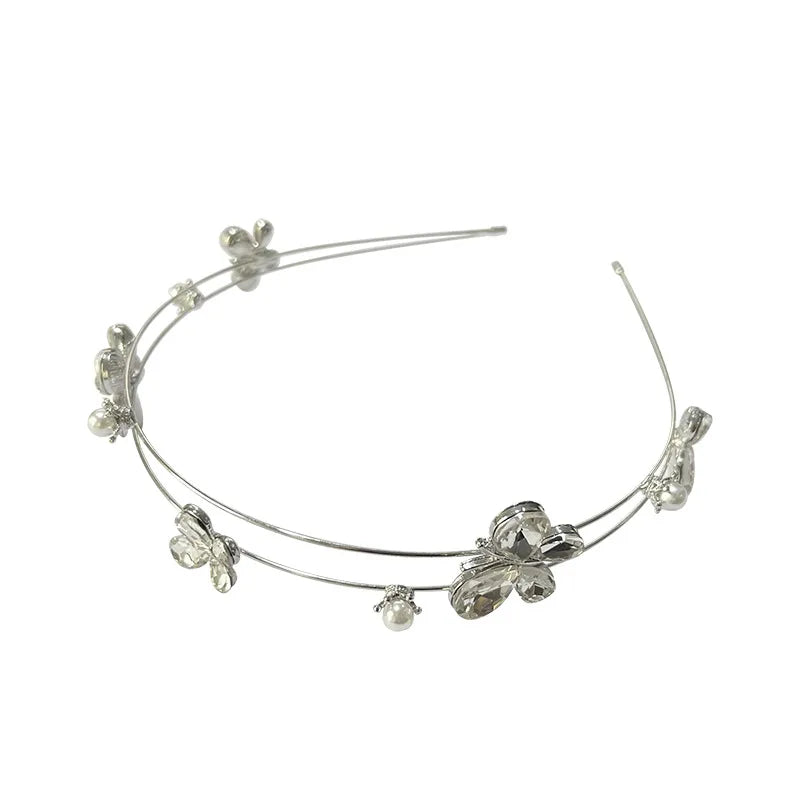 Women'S Cute Sweet Butterfly Alloy Inlay Zircon Hair Band