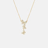 Wholesale Cute Sweet Butterfly Bow Knot Stainless Steel Copper Plating Inlay Zircon Pendant Necklace