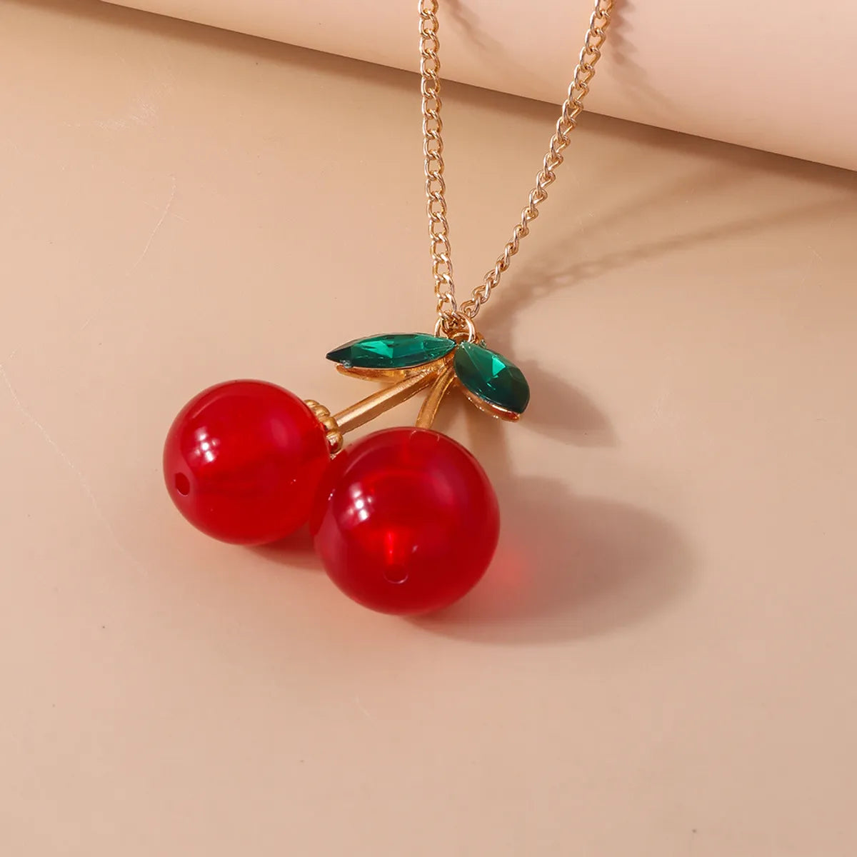 Cute Sweet Cherry Zinc Alloy Women'S Necklace