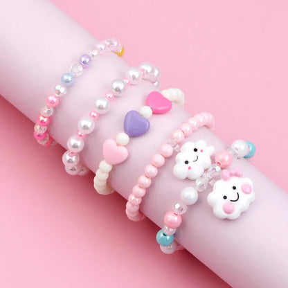 Cute Sweet Clouds Arylic Resin Beaded Handmade Girl's Bracelets