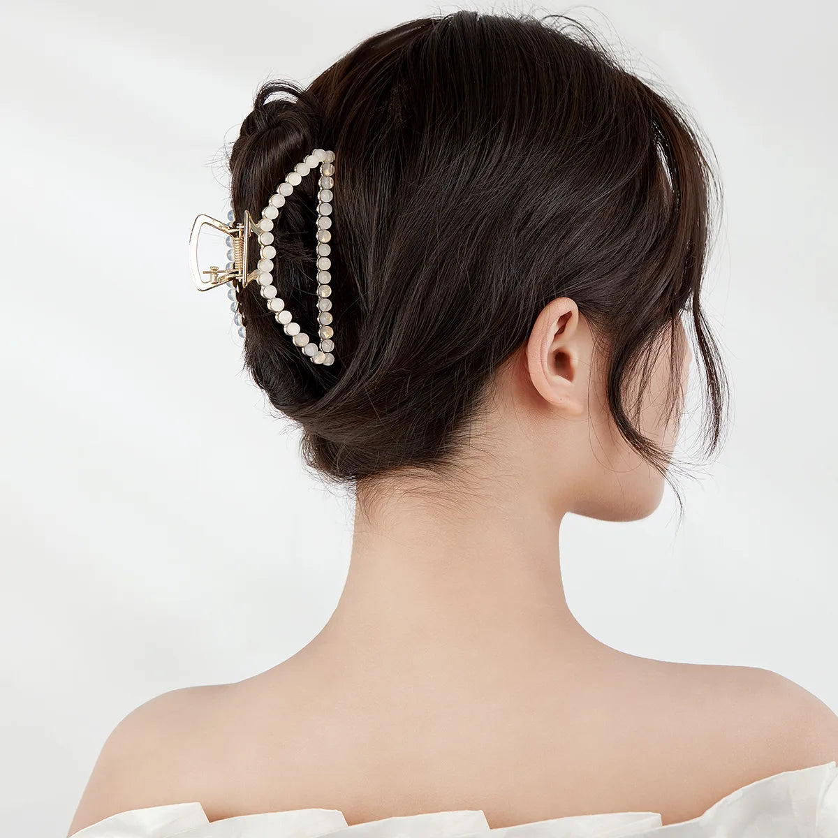 Cute Sweet Flower Alloy Inlay Pearl Hair Claws