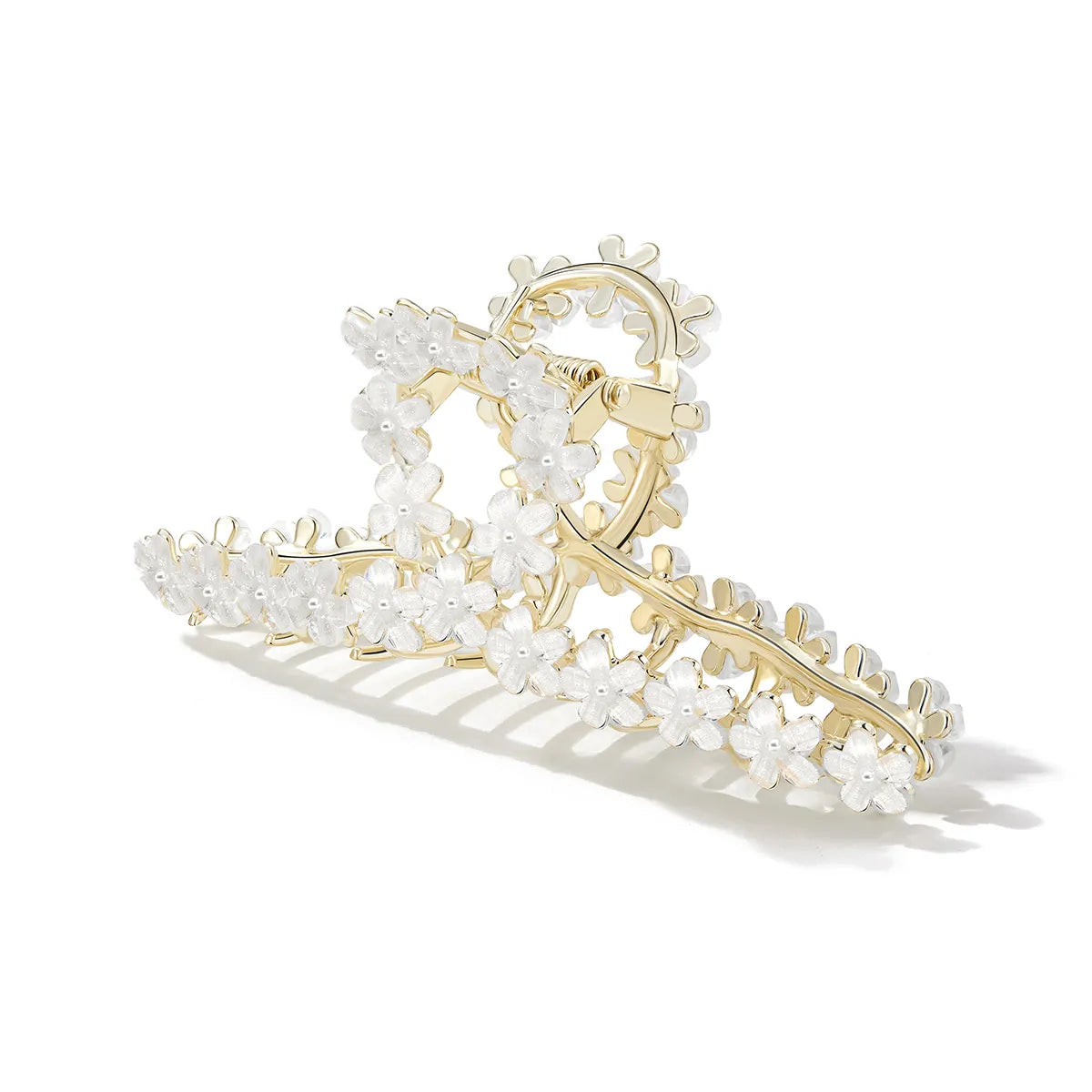 Cute Sweet Flower Alloy Inlay Pearl Hair Claws