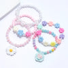 Cute Sweet Flower Arylic Resin Beaded Girl'S Bracelets