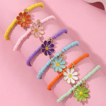 Cute Sweet Flower Bow Knot Plastic Girl'S Bracelets