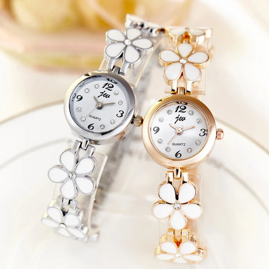 Cute Sweet Flower Jewelry Buckle Quartz Women'S Watches