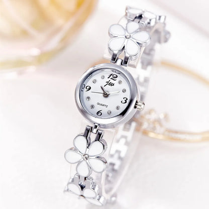 Cute Sweet Flower Jewelry Buckle Quartz Women'S Watches