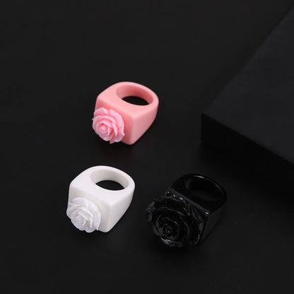 Cute Sweet Flower Resin Women's Rings