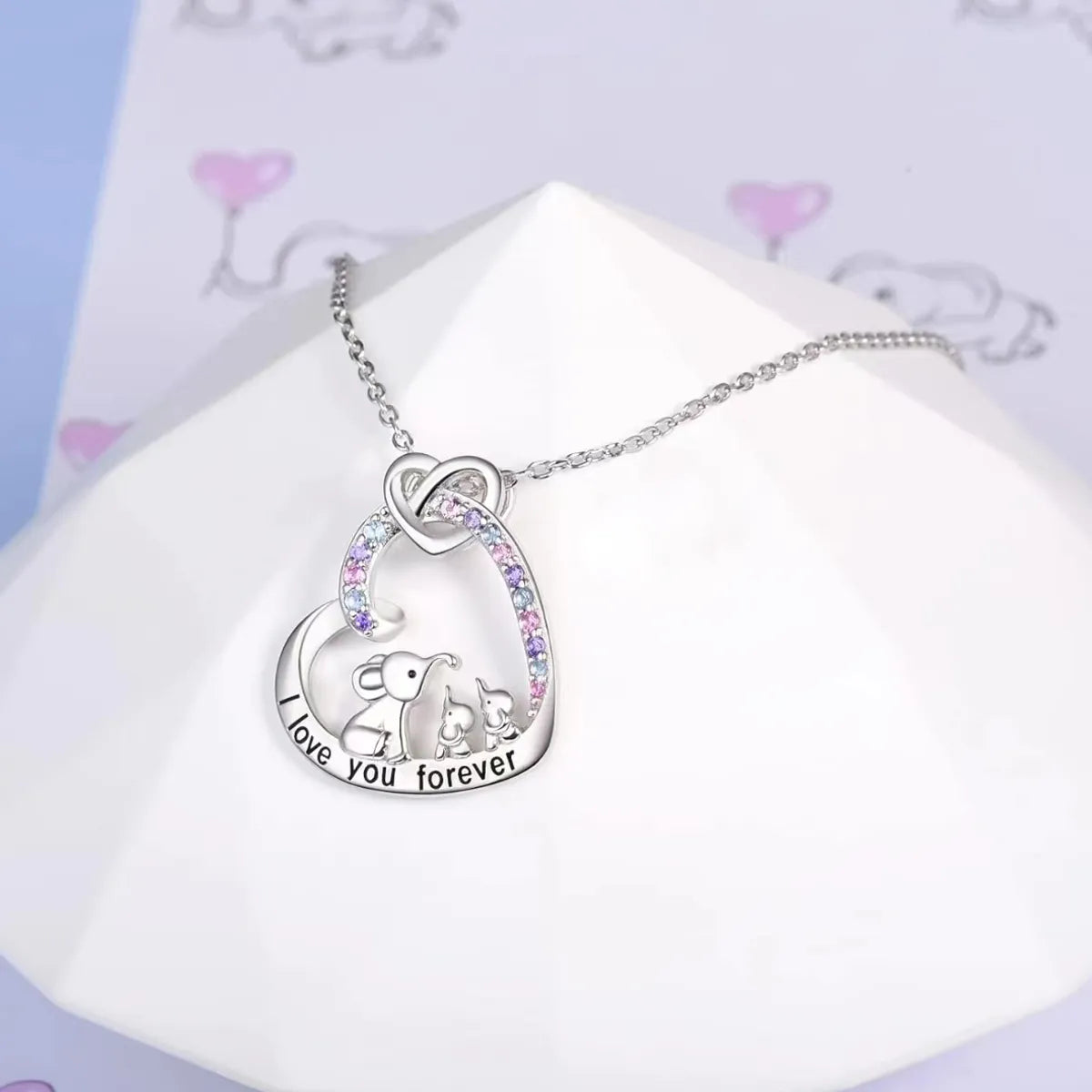 Cute Sweet Heart Shape Alloy Plating Inlay Rhinestones Gold Plated Silver Plated Women's Necklace