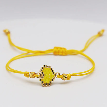 Cute Sweet Heart Shape Glass Handmade Women'S Bracelets