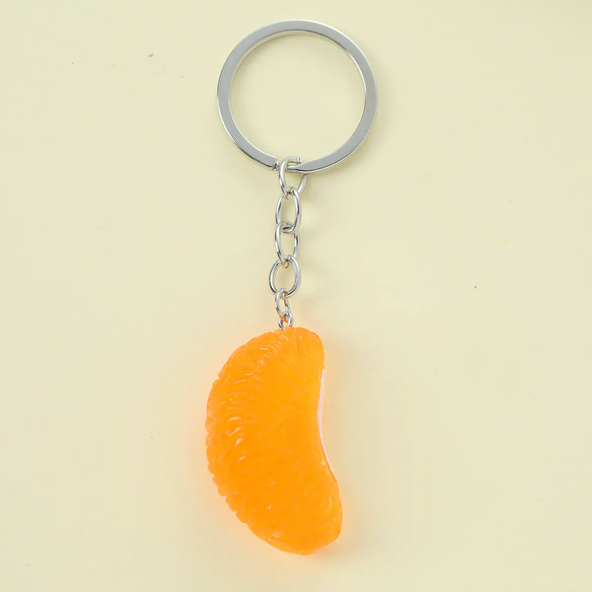 Cute Sweet Lemon Fruit Strawberry Alloy Plastic Bag Pendant Keychain