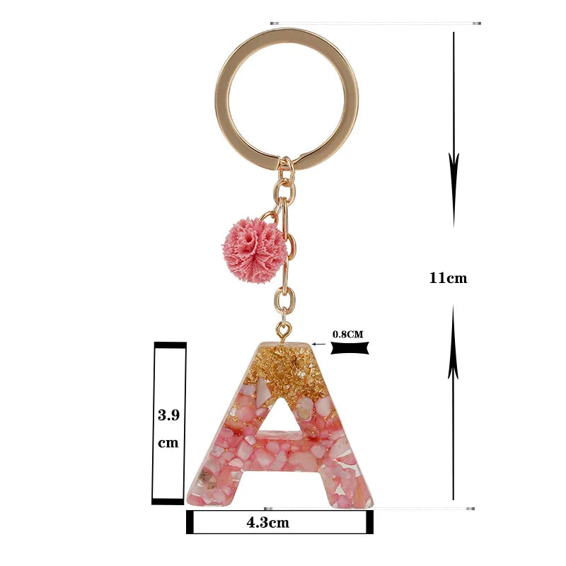 Cute Sweet Letter Alloy Resin Epoxy Plating Bag Pendant Keychain