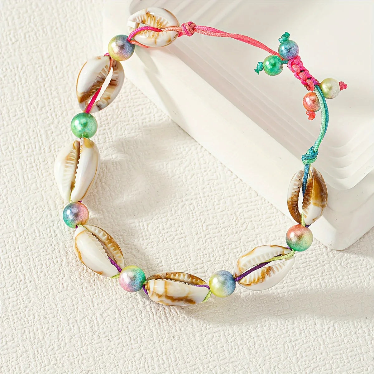 Cute Sweet Shell Rope Shell Women'S Drawstring Bracelets