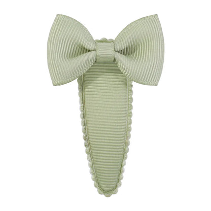 Cute Sweet Solid Color Bow Knot Ribbon Hair Clip