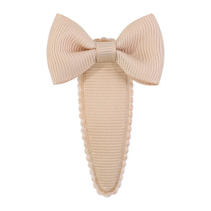 Cute Sweet Solid Color Bow Knot Ribbon Hair Clip