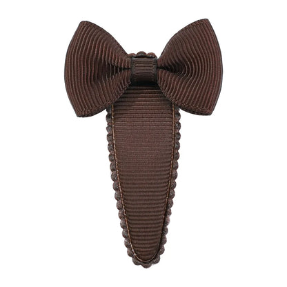 Cute Sweet Solid Color Bow Knot Ribbon Hair Clip