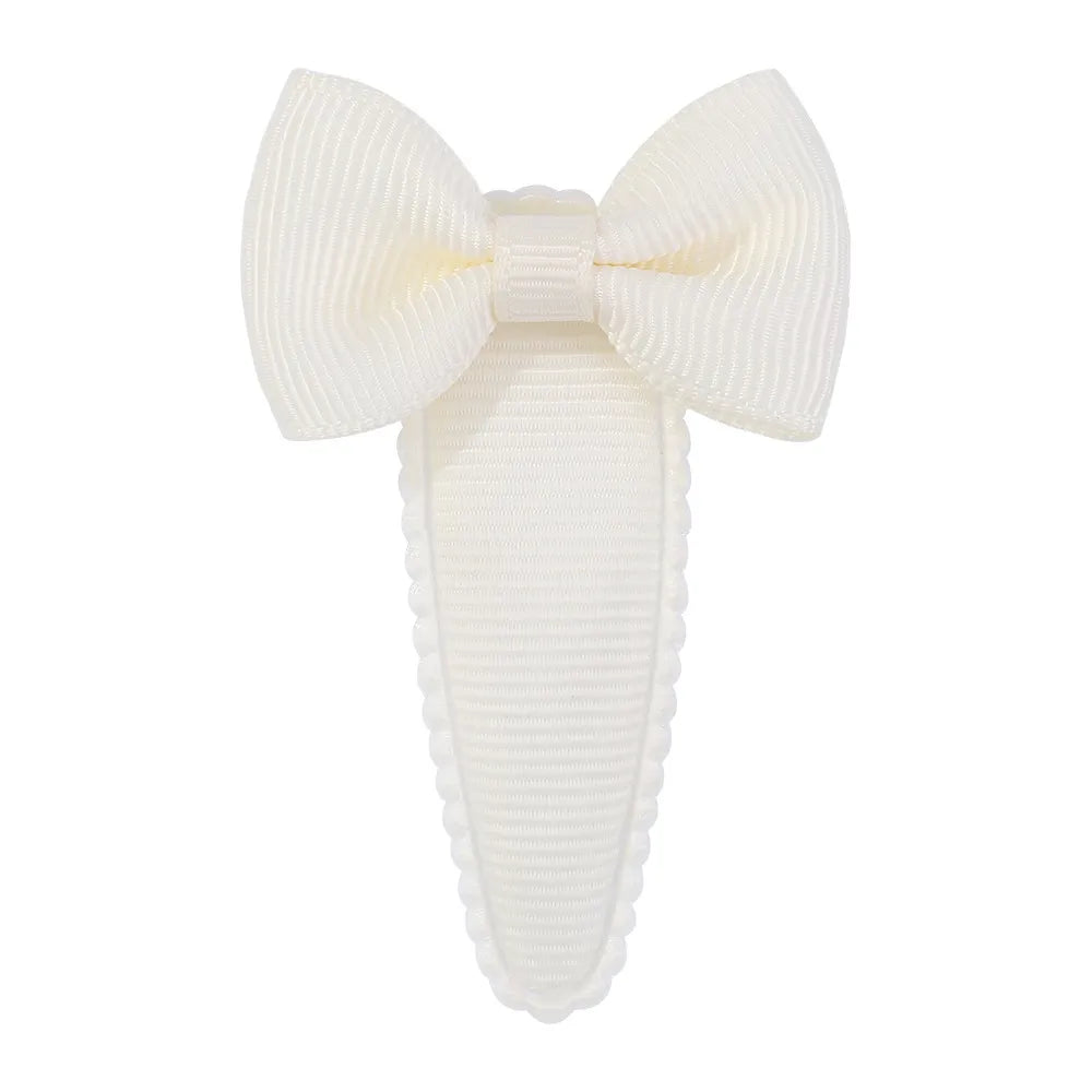 Cute Sweet Solid Color Bow Knot Ribbon Hair Clip