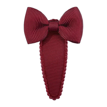 Cute Sweet Solid Color Bow Knot Ribbon Hair Clip