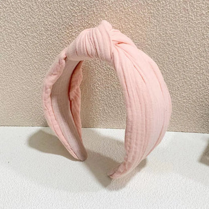 Cute Sweet Solid Color Cloth Hair Band