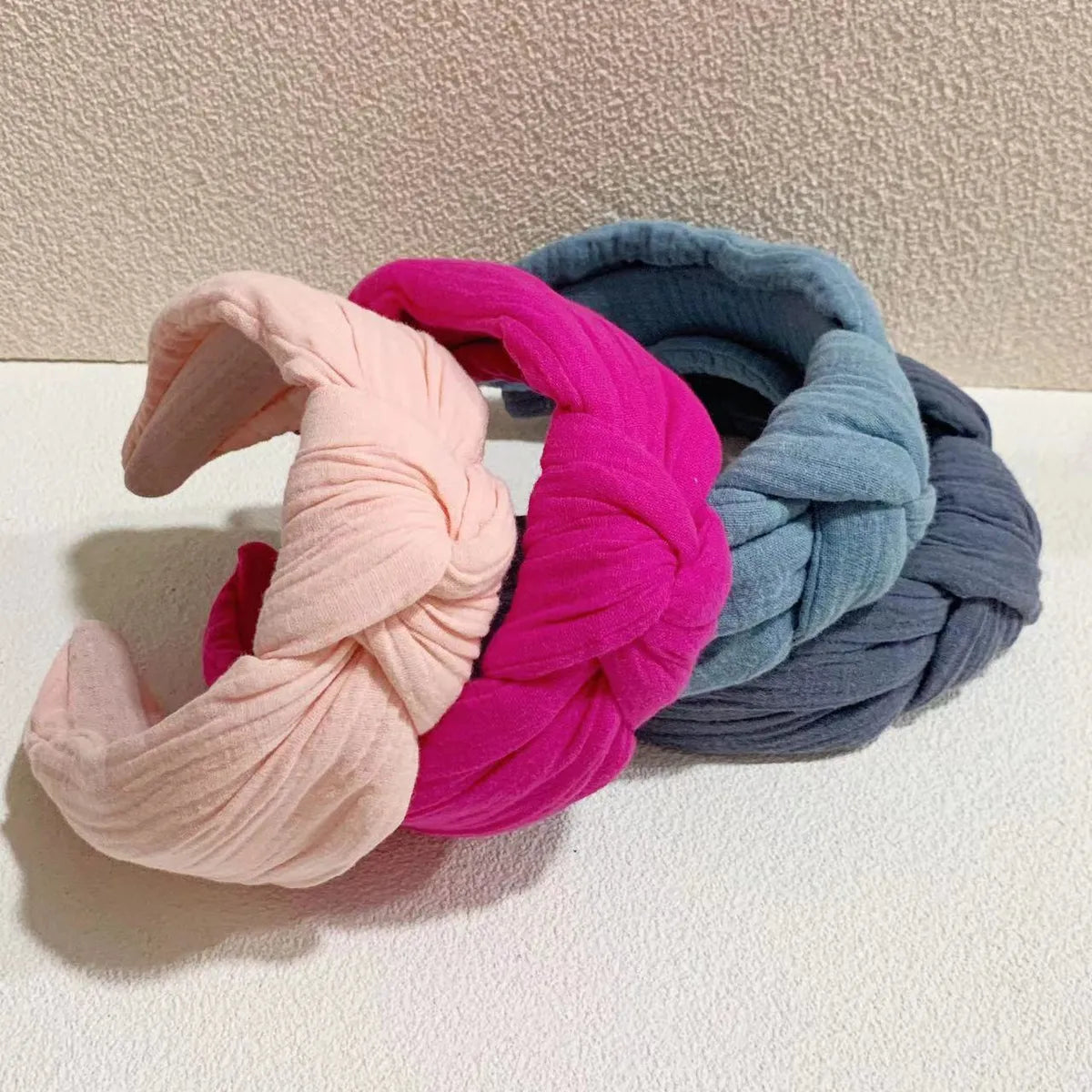 Cute Sweet Solid Color Cloth Hair Band