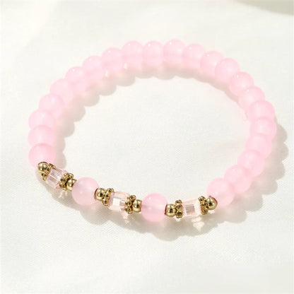 Cute Sweet Solid Color Glass Wholesale Bracelets