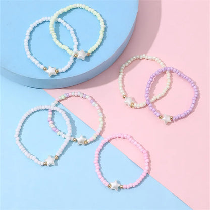 Cute Sweet Star Plastic Beaded Women'S Bracelets