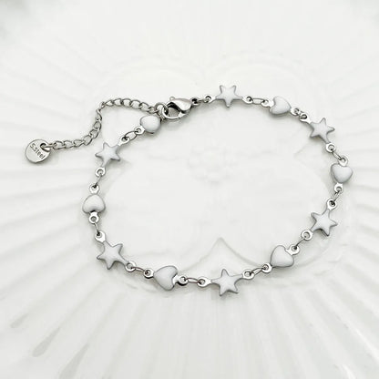 Cute Sweet Star 304 Stainless Steel Bracelets In Bulk