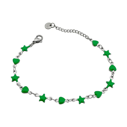 Cute Sweet Star 304 Stainless Steel Bracelets In Bulk