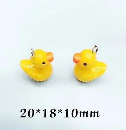 20 Pieces Cute Sweet Tortoise Rabbit Swan Resin Stoving Varnish Jewelry Accessories