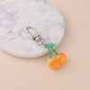 Cute Transparent Resin Fruit Keychain Pendant Cartoon Plastic Key Ornament With Semihandcrafted Detail For Everyday Accessories