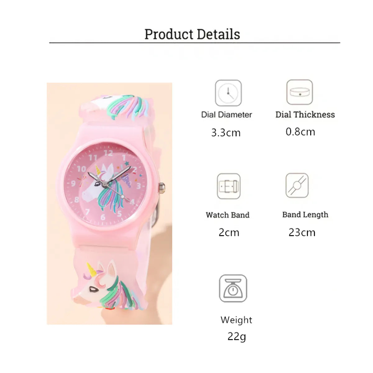 Cute Unicorn Buckle Quartz Kids Watches