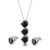 Wholesale Jewelry Cute Vacation Sparkly Titanium Steel Zircon 18K Gold Plated Inlay Jewelry Set